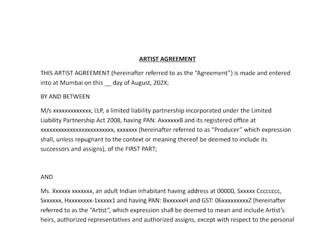 draft contracts suggesting terms suited to client need